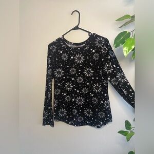 Cosmic long sleeve rib knit shirt